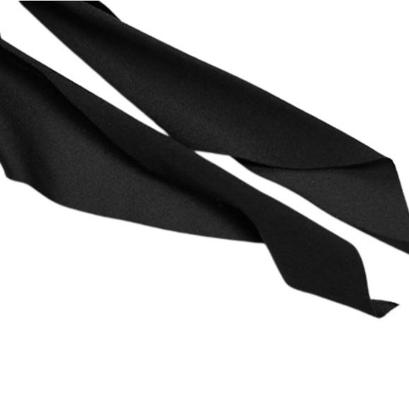 Sexy Y2K Black Stretch Maxi Date Dress Long Gown High Slit Ruffle Strapless LBD - Picture 9 of 14